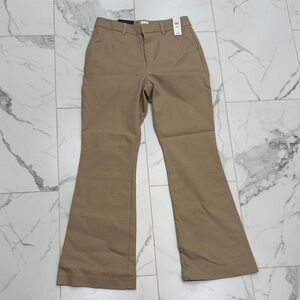 NWT GAP tan high rise flare 6P